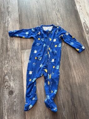 Angel Dear Blue Kids Zip-Up One-Piece Pajamas